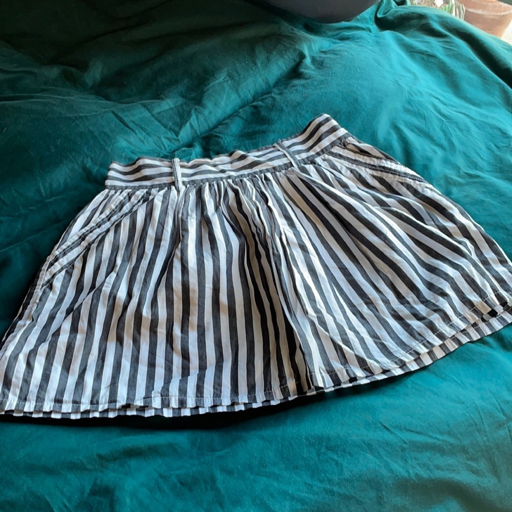 f21 striped skirt